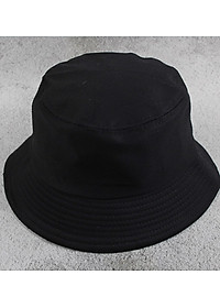 (Loại vải đẹp) Mũ Bucket ĐEN TRƠN- Nón tai bèo