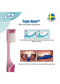 Bàn Chải Đánh Răng Tepe Nova – Làm Sạch Sâu Răng Trong Cùng, Đầu Nhô Cao (Vỉ) - Nhập Khẩu Thuỵ Điển