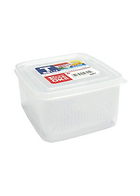 Hộp thực phẩm vuông có giá lót, nắp mềm Nakaya 1100ml Nội địa Nhật Bản