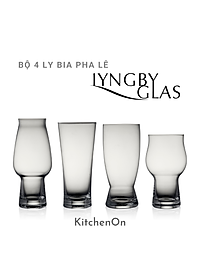 Bộ 4 ly bia pha lê Lyngby Glas Đan Mạch