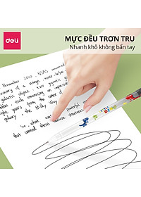 Bút gel học sinh Deli 0.5mm mực Xanh/Đen - Chất lượng mực an toàn trơn tru, thân bút trang bị đệm tay chống trượt - EG30