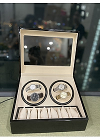 Hộp Đựng Đồng Hồ Cơ 4 Xoay Và 6 Trưng Bày Gỗ Cao Cấp