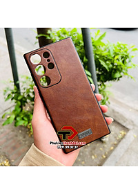 Ốp lưng da cao cấp cho SamSung Galaxy S23 Ultra chính hãng SULADA viền mềm, chống bám vân tay - Hàng chính hãng