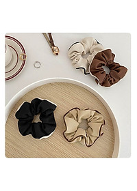 Dây buộc tóc scrunchies NASI gấp sọc loại cao cấp chất liệu vải bền đẹp phong cách hàn quốc thun cột tóc nữ co giãn tốt phụ kiện tóc