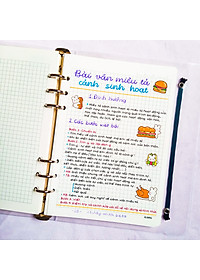 Sách-Combo 3 sổ Takenote Văn Toán Anh Lớp 6 tổng hợp kiến thức, sổ tay ghi chú lò xo xoắn trang trí sticker dễ thương