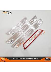 Ốp Nẹp Bước Chân Ô Tô Mitsubishi Attrage 2016- 2021 Mẫu Titan - Inox Phụ Kiện Ô TÔ Thiết Yếu