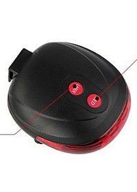 Đèn Hậu Xe Đạp Cảnh Báo- Chế Độ Đèn Led Siêu Sáng, Tia Laser Tạo Khoảng Cách An Toàn- Chính Hãng (Kèm Giá Đỡ)
