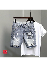 Quần Short Nam Chất Jean Co Giãn, Quần Sọt Nam Màu Đen Xám, Quần Đùi Nam thời trang cao cấp MuradFashion MSS78