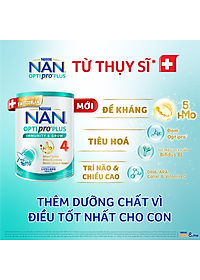 Sữa bột Nestlé NAN OPTIPRO PLUS 4 850g/lon với 5HMO Giúp tiêu hóa tốt + Tăng cường đề kháng (2 - 6 tuổi)