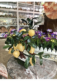 Cây đào phong thủy đá ngọc hoàng long gồm 9 quả - Cao 30 cm