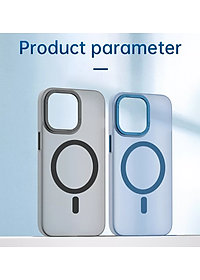 Ốp lưng chống sốc cho iPhone 14 Plus (6.7 inch) hỗ trợ sạc Maqsafe hiệu WIWU PC Ultra-thin Frosted Magnetic Case (mặt lưng nhám mờ, gờ bảo vệ Camera 0.5mm) - hàng nhập khẩu