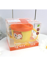 Đũa Inox xỏ ngón Hàn Quốc giúp bé tập gắp thức ăn Edison hình Pororo - Đồ dùng ăn dặm chính hãng 9644