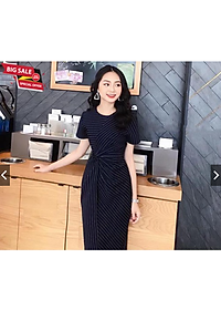 ĐẦM SỌC XOẮN EO HANA