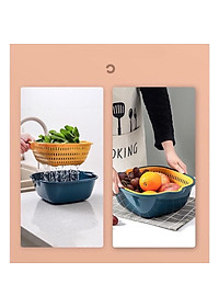 Sét Rổ 6 Món Chất Liệu Nhựa Cao Cấp, Bộ Rổ Kèm Chậu Đựng Đồ Đa Năng - Hàng loại 1.  Chính Hãng MINIIN