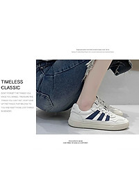 Giày thể thao nữ phong cách cá tính, thoáng khí, đế cao su đúc, chống trơn trượt hạn chế mòn  - gnu2061