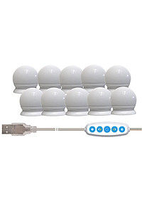 Chuỗi dây đèn led gương trang điểm 10 bóng 5 màu điều chỉnh
