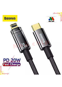 Cáp Sạc nhanh 20W tự ngắt Gen2 có đèn led báo Baseus Explorer Series cho iPhone13,12,11.....8plus/ iPad (Type C to IP Auto Power-Off, PD 20W Fast Charging Data Cable )- Hàng chính hãng