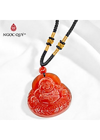 Mặt Dây Chuyền Phật Di Lặc Đá Mã Não Đỏ Mệnh Hỏa, Thổ - Ngọc Quý Gemstones