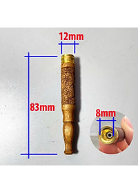 Tẩu Lọc Thuốc Bằng Gỗ Mun Khắc Rồng Phụng - TL016