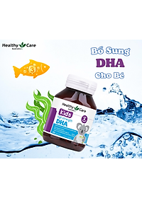 DHA cho bé từ 4 tháng - 12 tuổi Healthy Care Kids High Strength  - Úc, Giúp trẻ phát triển trí tuệ, thông minh, mắt sáng khỏe - QuaTangMe Extaste