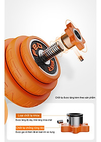 Bộ Tạ Tay Tháo Lắp 30kg Đa Năng FED730 Nhập Khẩu Chất Liệu Gang Mạ Niken