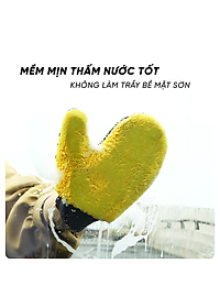 Găng Tay Rửa Xe 2 Mặt Sợi Vải Siêu Mịn, Không Gây Trầy Xước Bề Mặt Sơn | Găng Tay Rửa Xe 2 Mặt Giúp Rửa Xe Nhanh Chóng, Tạo Bọt Tốt, Tránh Trầy Xước Bề Mặt Sơn