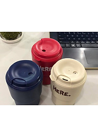 Combo 02 Cốc uống nước nắp xoay Inomata HERE có chỗ cắm ống hút - Nội địa Nhật Bản