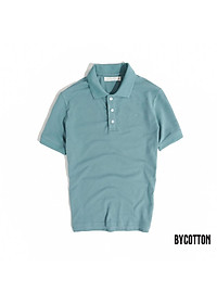 Áo Thun Polo Nam Cổ Bẻ Xanh Cyan BY COTTON Cyan Basic Polo