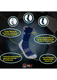 Hộp 5 đôi tất thể thao đá bóng, tennis, cầu lông, chạy bộ chống trơn trượt sợi cotton MRM Manlywear - CB5TTTCDMM
