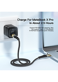 Dây cáp sạc type-C sạc nhanh 100W chuẩn PD 3.0 USB C to Type C hiệu HOTCASE ESSAGER Transparent Data Cable - trang bị đèn LED, Sạc nhanh QC 4.0 và PD 3.0, Chip sạc thông minh, truyền tải dữ liệu cao 480Mbps - Hàng nhập khẩu