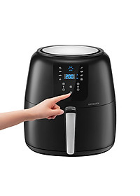 Nồi Chiên Không Dầu Điện Tử Lock&Lock EJF296BLK (7.2 Lít) - Hàng Chính Hãng - Kèm Chảo Nướng Và Ống Hút Thẳng Inox