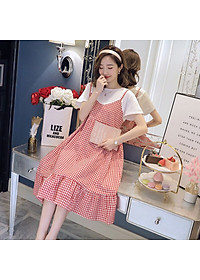 Đầm bầu yếm kẻ Azuno