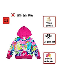 Áo khoác bé gái Pony từ 14-43kg - Thun cotton da cá in 3D cực chất