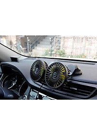 Quạt Đôi, Quạt Mini 360 Độ Công Suất Lớn, Để Trong Ô Tô, Để Bàn Làm Việc Siêu Tiện Ích