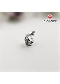 Charm bạc treo thiên nga đội vương miện - Ngọc Quý Gemstones