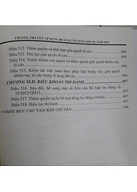 Chỉ Dẫn Tra Cứu Áp Dụng Bộ Luật Tố Tụng Dâ Sự Năm 2015