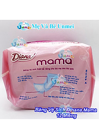 Băng Vệ Sinh Diana Mama Dùng Cho Mẹ Sau Sinh 12 Miếng/Gói