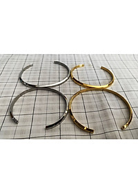 Vòng tay Cuff không đen, không rỉ - Lắc Tay Cặp Đôi Nam Nữ Titan