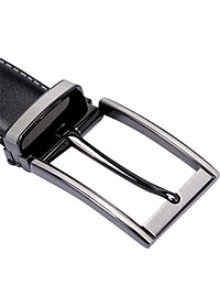 Thắt Lưng Nam Viền Chỉ Huy Hoàng HT4129 (120 x 3.5 cm) - Đen