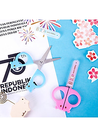 Kéo Thủ Công Học Sinh 128Mm Deli ,Hồng/Xanh - 1 Chiếc - E6032