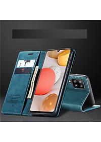 Bao da bò dạng ví dành cho Samsung Galaxy A12 mẫu case hàng nhập khẩu