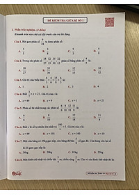 Đề Kiểm Tra Toán 4 Học Kì 2 - Sách tham khảo cấp 1 lớp 4