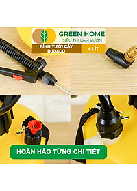 Bình Tưới Cây Dudaco, GreenHome, 4 Lít, Phun Xa 2 Chế Độ, Bơm Nhẹ Tay, Tưới Cây Phun Sương, Bền, Đẹp