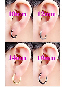 Bông Tai Nam Khoen Tròn Sơn Tùng Chất Liệu Thép Titan Ko Rỉ Ko Dị Ứng TT 0861 - 1 cặp