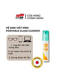 Chai xịt vệ sinh mắt kính, điện thoại, máy tính bảng Portable Glass Cleaner H-35 18ml Soft99