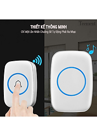 Chuông Cửa Không Dây Thông Minh Teement TM01 , Chống Nước Khoảng Cách Sử Dụng Trong 300M - Hàng Chính Hãng