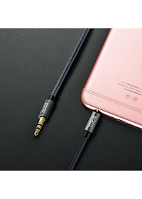 Cáp âm thanh 2 đầu Hoco UPA 03 Jack 3.5mm dài 1m - dây dù chống đứt - Hàng chính hãng