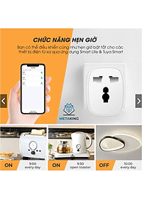 Ổ Cắm Điện Wifi Thông Minh 16A, 3500W - Chức Năng Hẹn Giờ, Điều Khiển Từ Xa, Đo Điện Năng Tiêu Thụ, Google & Alexa