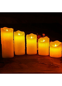 Nến Điện Tử Tim Lắc Cao Cấp Mô Phỏng Như Nến Sáp Tặng Kèm Pin