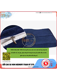 Gối ngủ cao su non HT SYS - Ruột gối Memory Foam công nghệ Nhật Bản - Gối giúp ngủ nhanh , chống mỏi vai gáy - Mang đến giấc ngủ ngon cho mọi nhà